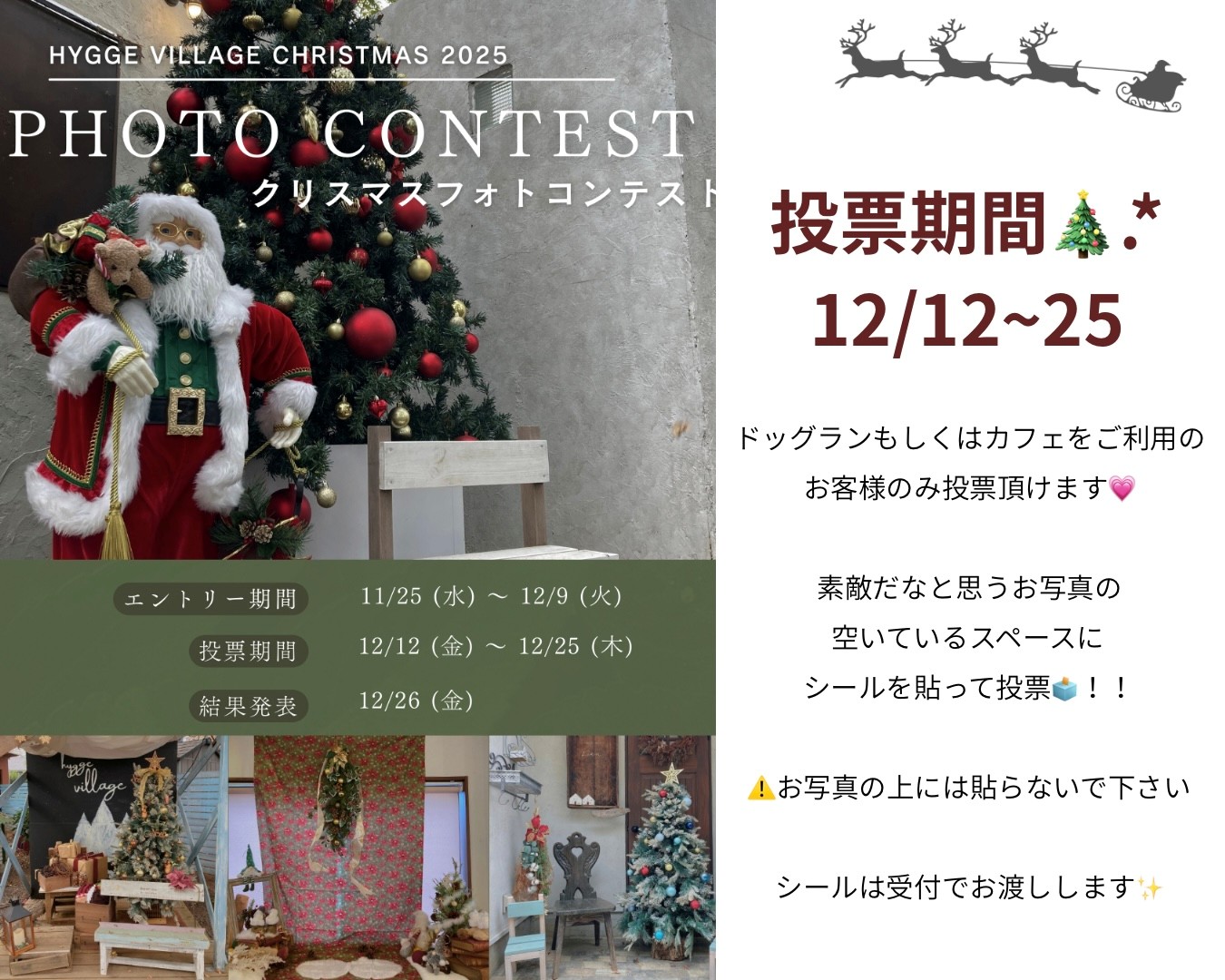 クリスマスフォトコンテスト投票開始